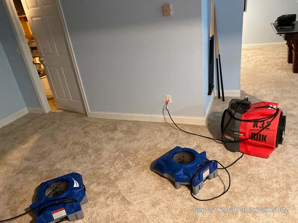 basement water damage cleanup in Chardon