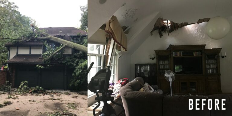 Storm damage in Fairmount