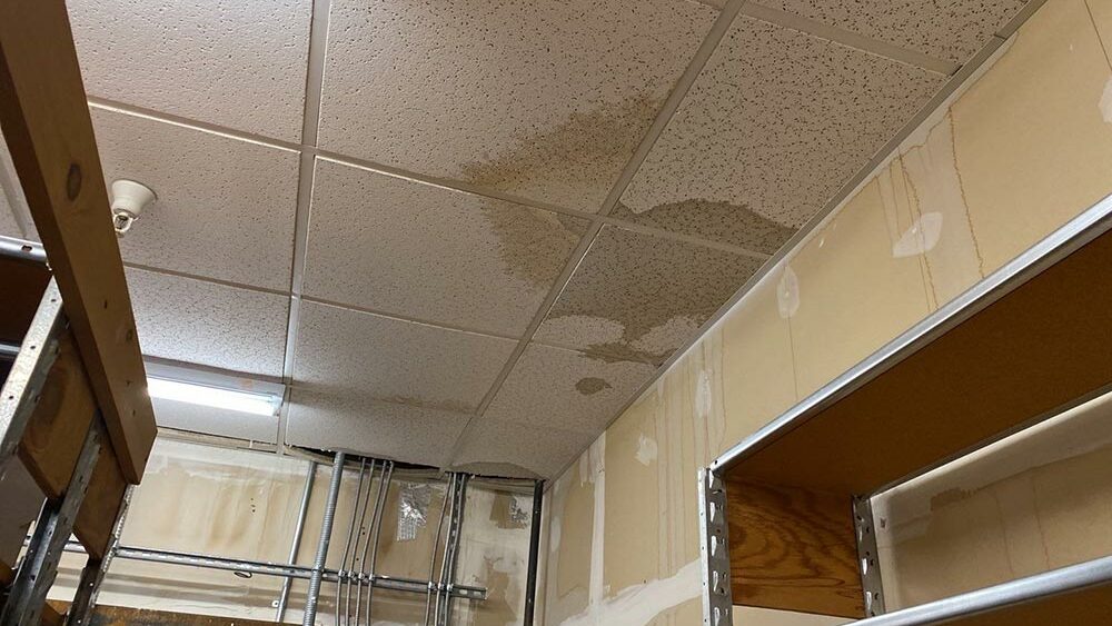 Ceiling water damage in local Cleveland home 