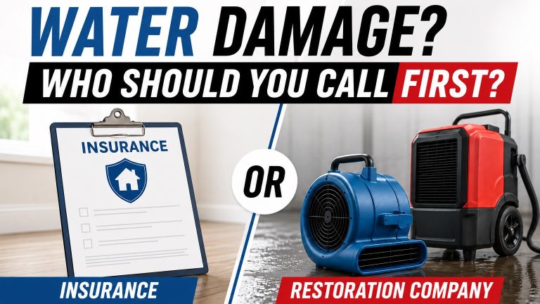 Water damage? Should you call your insurance or a restoration company first?